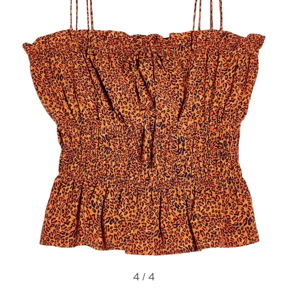 Topshop leopard tank